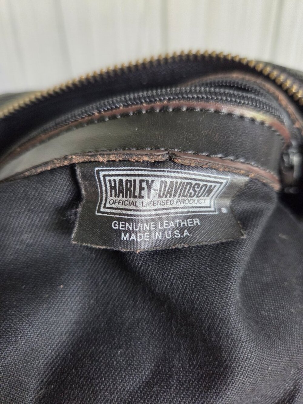 Vintage Style Harley-Davidson Black Pebbled Leather Shoulder Bag | Slouchy Hobo - Picture 11 of 14